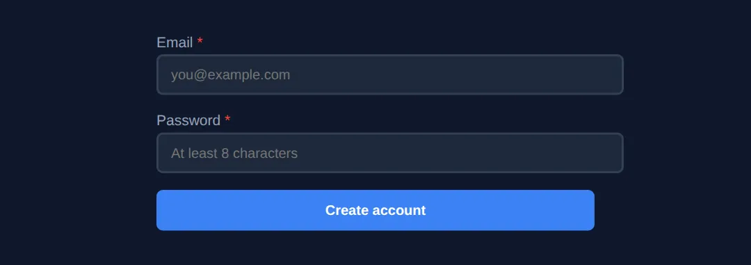 The page this code makes: Coloured borders that only appear after you interact